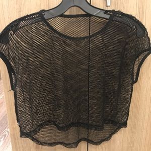 Trendy Black mesh t shirt